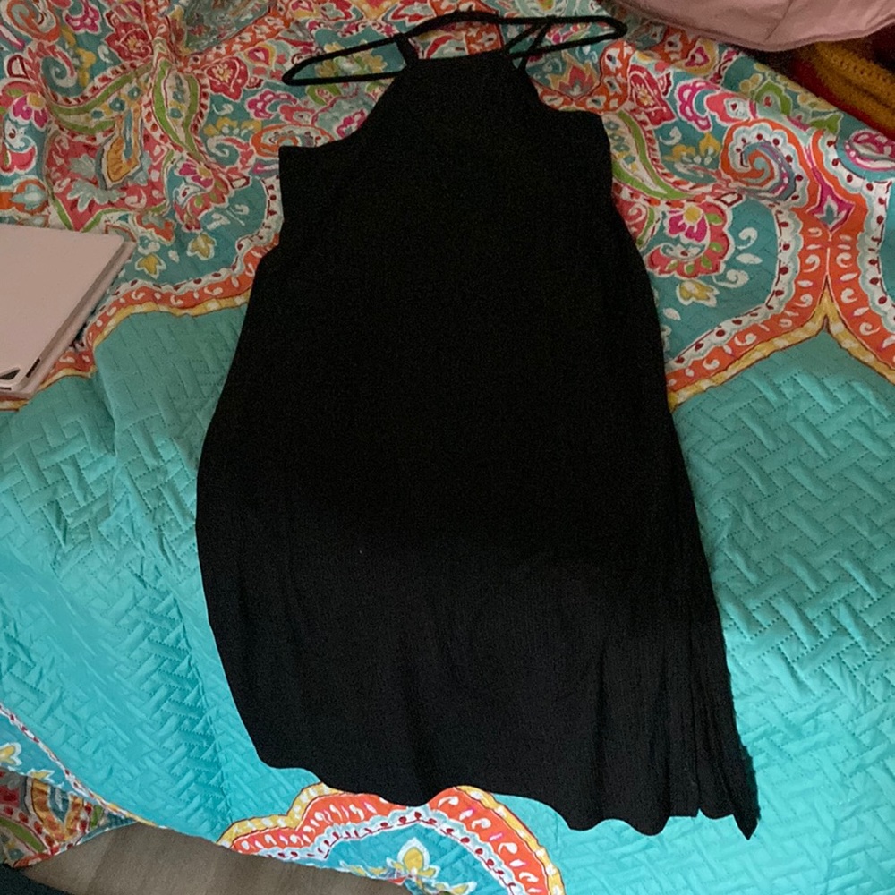 XL black midi dress